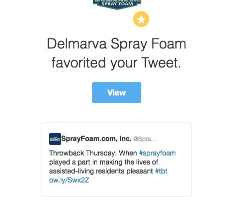 Delmarva Insulation favorited a tweet from SprayFoamMagazine.com