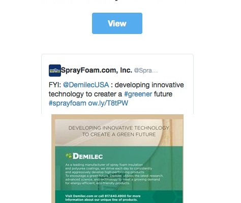 Demilec retweeted SprayFoamMagazine.com