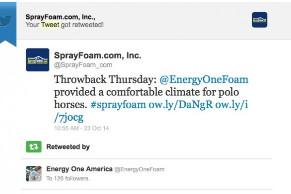 Energy One America retweeted SprayFoamMagazine.com