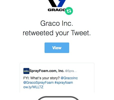 Graco retweeted SprayFoamMagazine.com