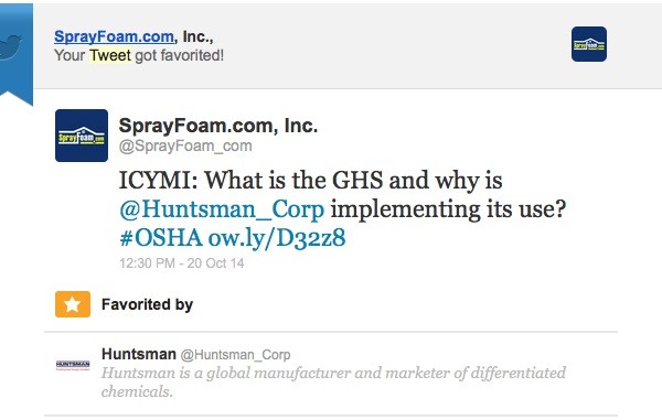 Huntsman retweeted SprayFoamMagazine.com