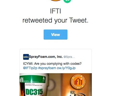 IFTI retweeted SprayFoamMagazine.com