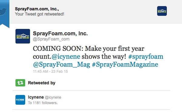 Icynene retweeted SprayFoamMagazine.com