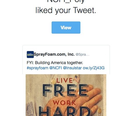 NCFI liked a SprayFoamMagazine.com tweet