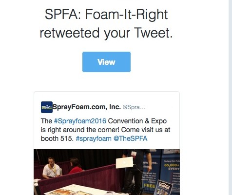 SPFA retweeted SprayFoamMagazine.com