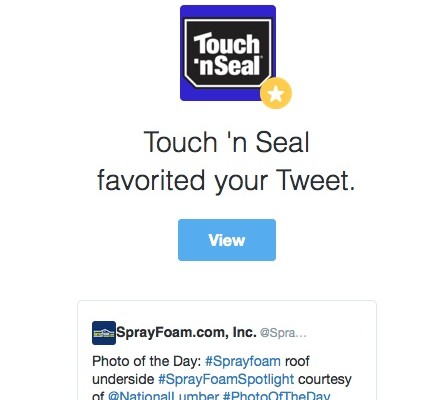 Touch 'n Seal favorited SprayFoamMagazine.com