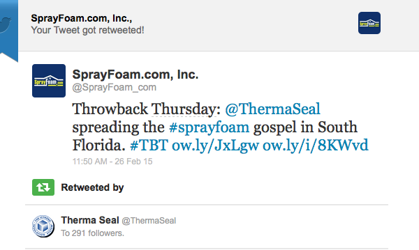 ThermaSeal retweeted SprayFoamMagazine.com