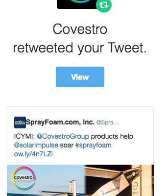 Covestro retweeted SprayFoamMagazine.com