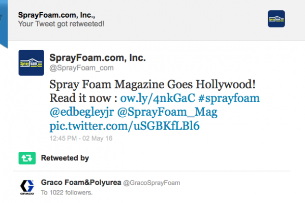 Graco retweeted SprayFoamMagazine.com